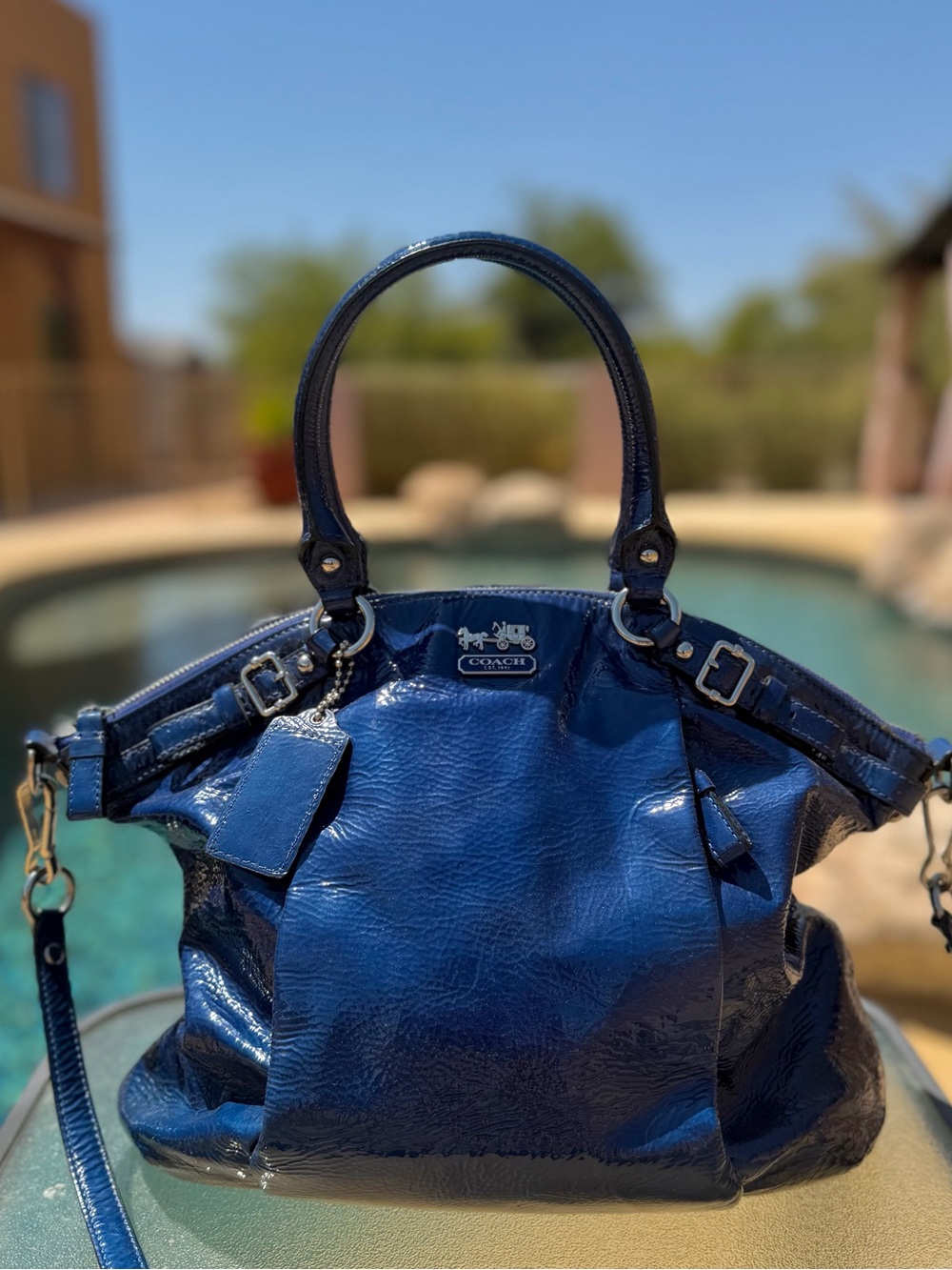 Coach Madison Sophia Patent Leather Shoulder Bag